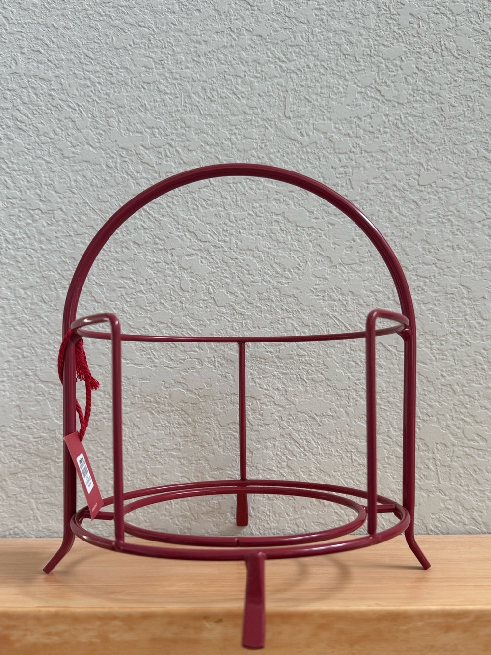 New! Crate&Barrel Appetizer Plate Stand in Red - Picture 2 of 2